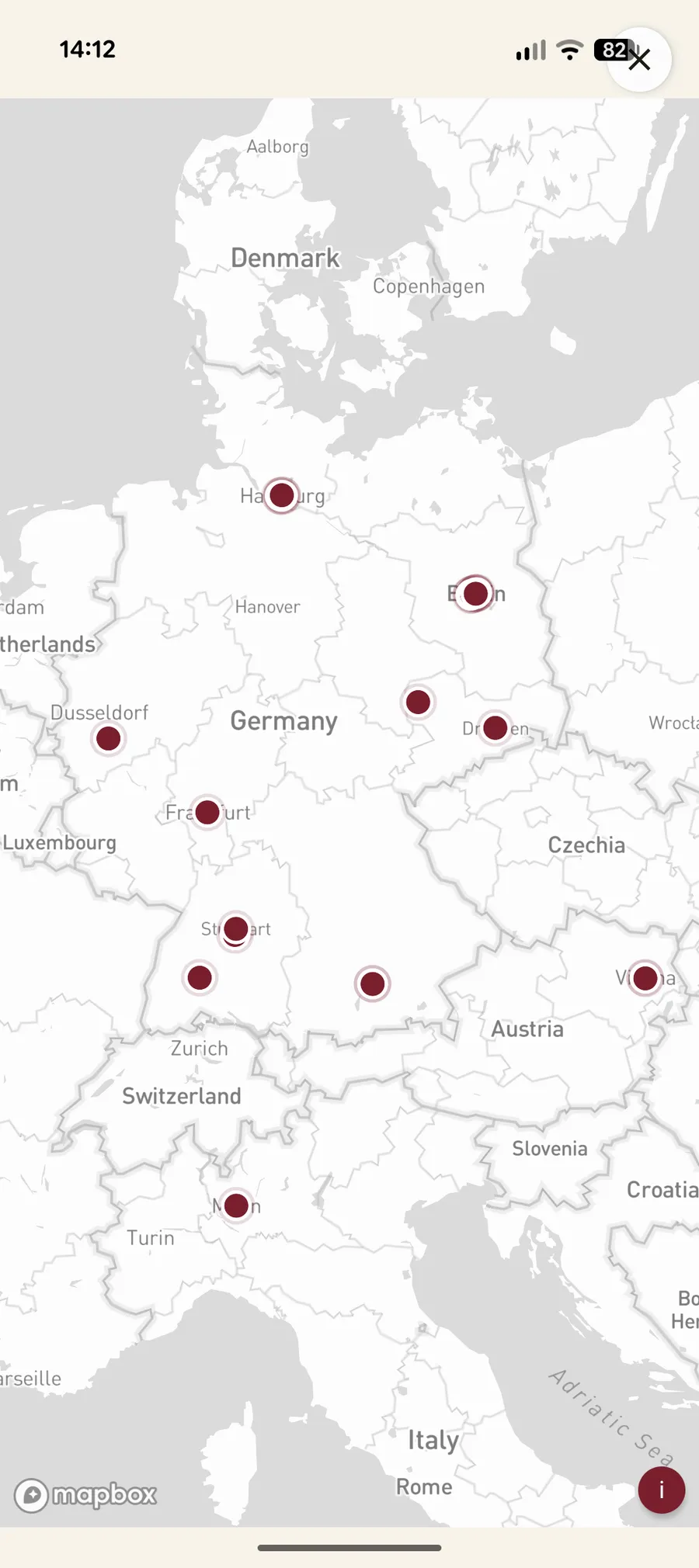 App screenshot: Map